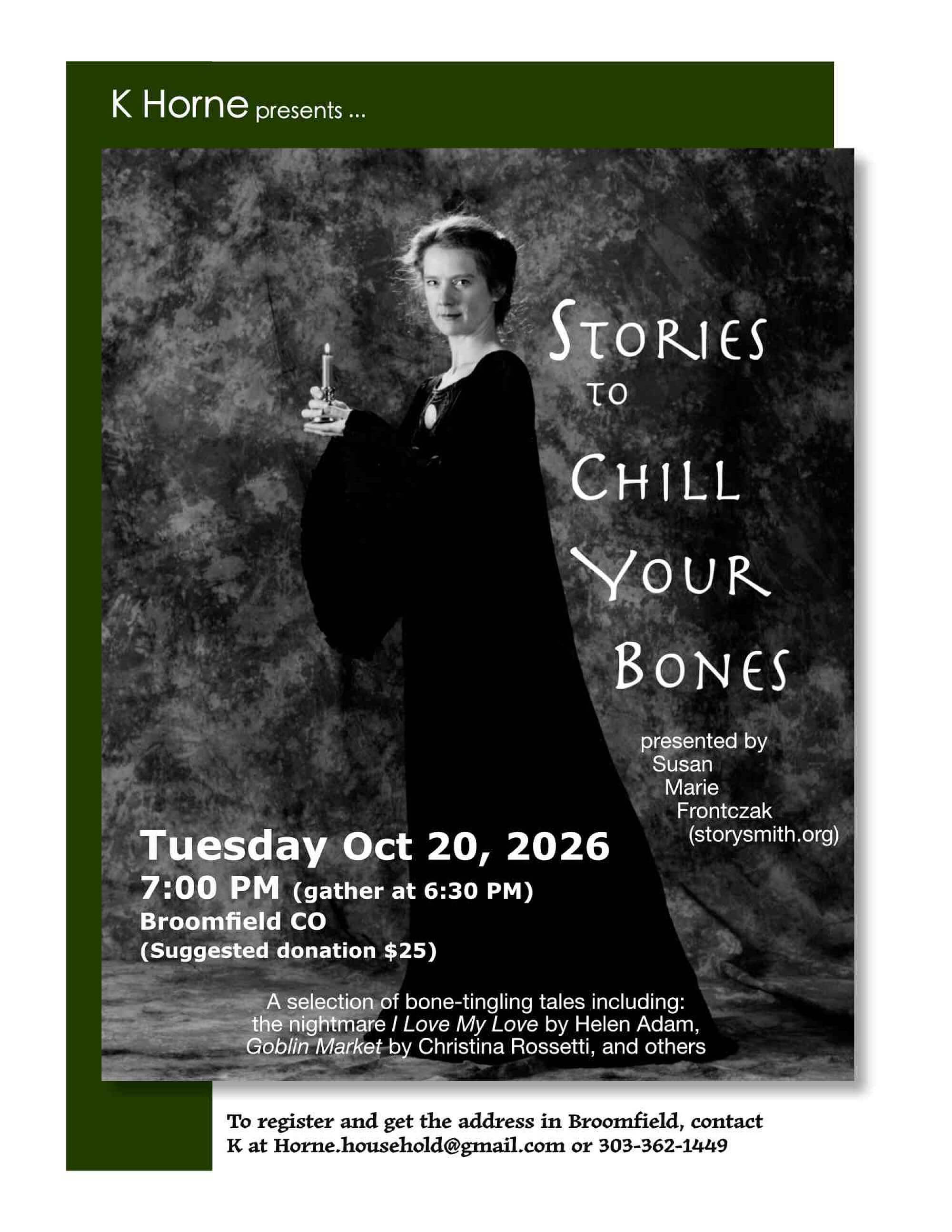 Flyer for House Concert on Oct 20, 2026